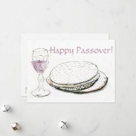 Engelskt Hälsning Pesach Pesach-plattkort Julkort