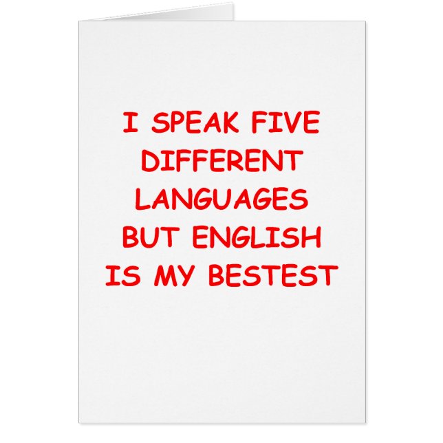 engelskt hälsningskort (Framsidan)