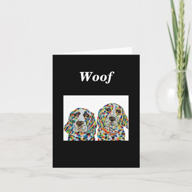 Engelskt Springer-spanskt Hund Blank Note Card Tack Kort (Framsida)