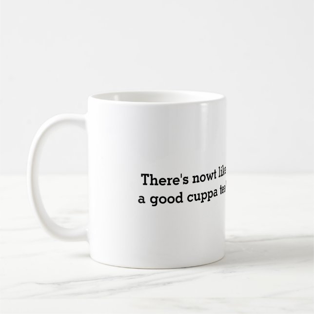 Engelskt Teaordstäv+Brittisk flagga Kaffemugg (Vänster)