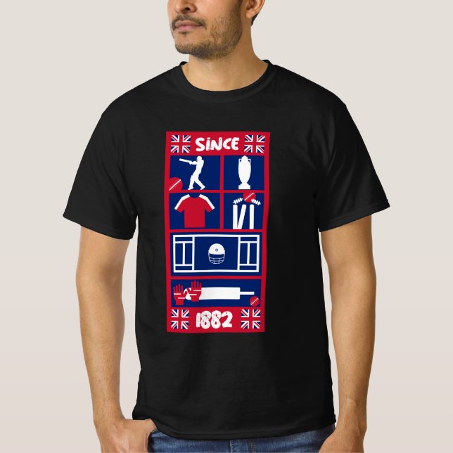 Engelskt test Cricket T-Shirt (Framsida)