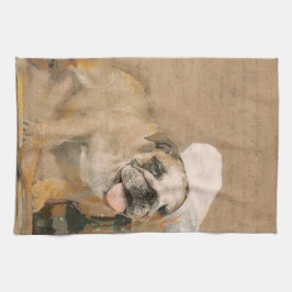 Engelskt tryck för bulldoggkockkök kökshandduk