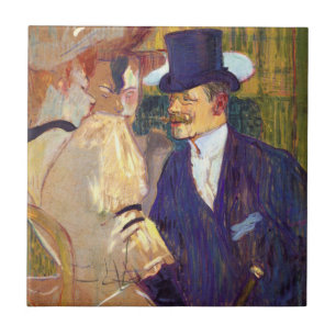 Engelsmannen av Toulouse Lautrec, Vintage konst Kakelplatta