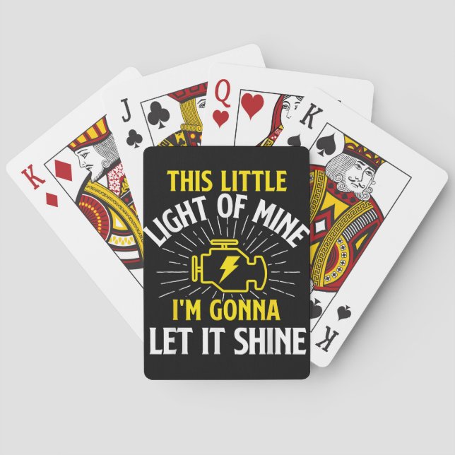 Engine Control Light - Car Guy Auto Mechanic Casinokort (Baksidan)