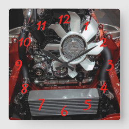 Engine Fyrkantig Klocka