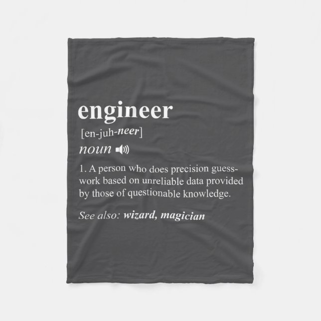 Engineer Definition Funny Engineering Mechanical C Fleecefilt (Framsidan)
