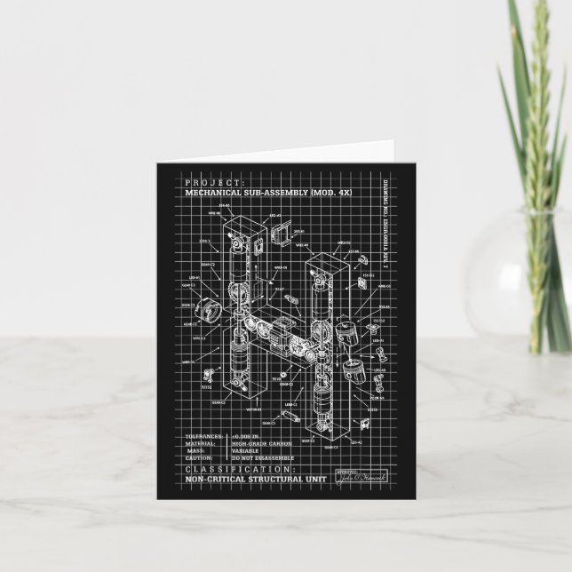 Engineer Engineering Monogram Initial Catal Letter Kort (Framsida)