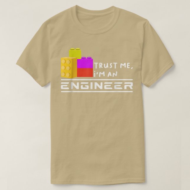 Engineer Kids Children Toy Big Building Blocks Bui T Shirt (Design framsida)
