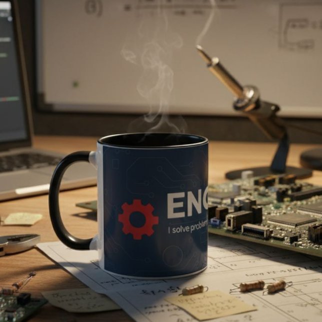 Engineer Mug - ENGINEER I solve problems Mugg (Skapare uppladdad)