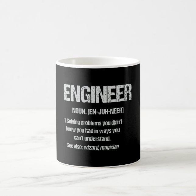 ENGINEER NOUN Funny Engineering Quotes Graduation Kaffemugg (Center)