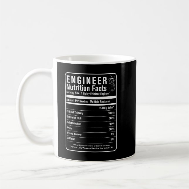 Engineer Nutritional Facts  Electrical,Civil,Chemi Kaffemugg (Vänster)
