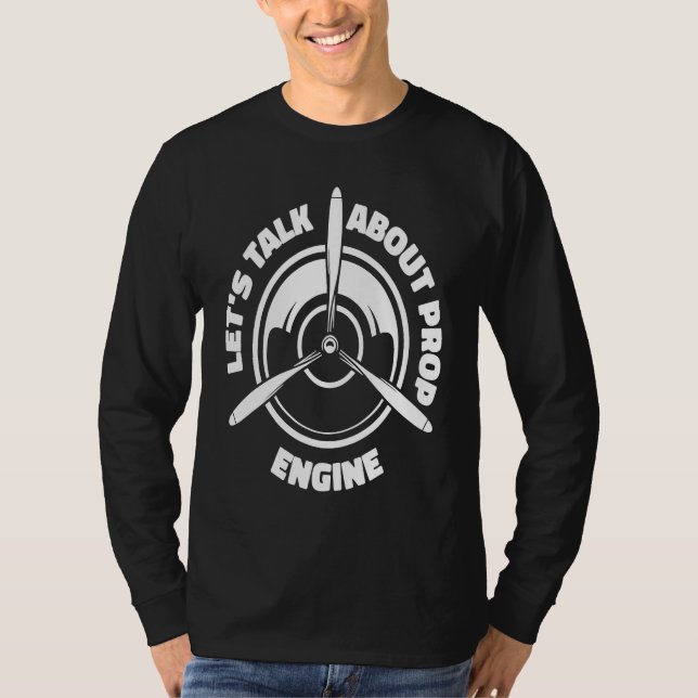 Engineer Propeller Technician  Aircraft Mechanic T Shirt (Framsida)