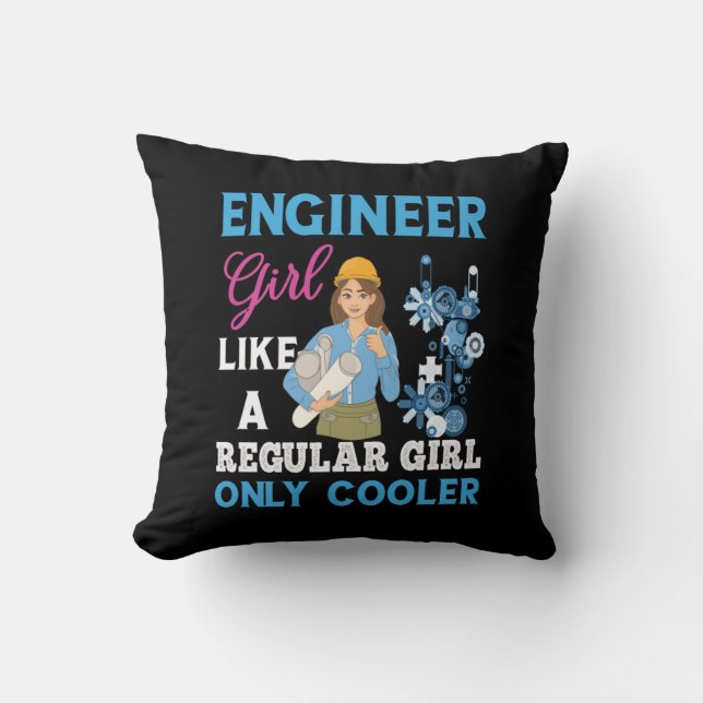 Engineer Proud Engineer Girl Kudde (Framsida)