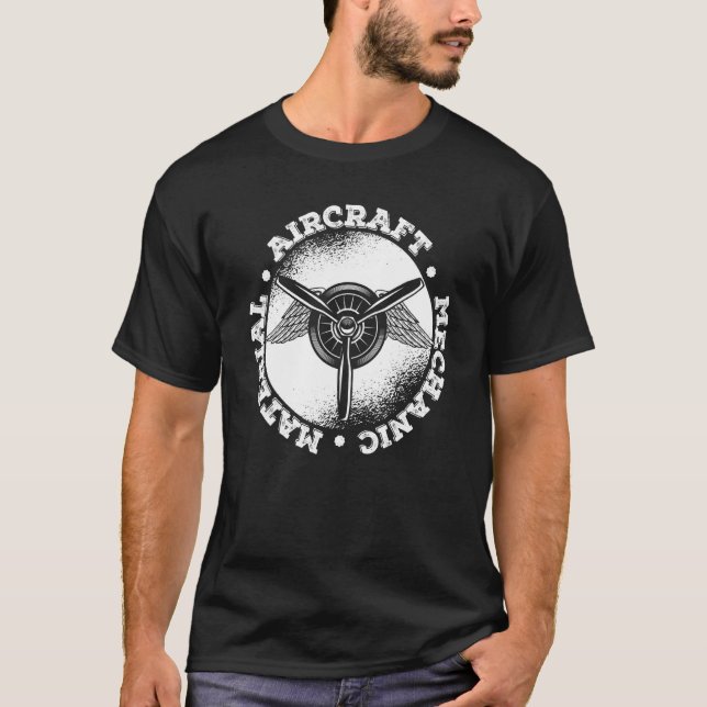 Engineer Wings Technician   Aircraft Mechanic T Shirt (Framsida)