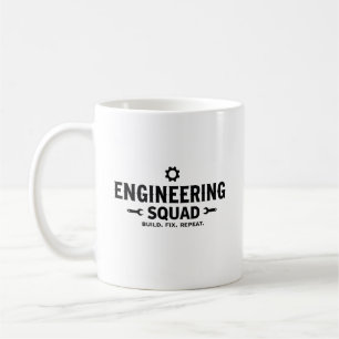 Engineering Squad Bygg Fixa Upprepa Kaffemugg