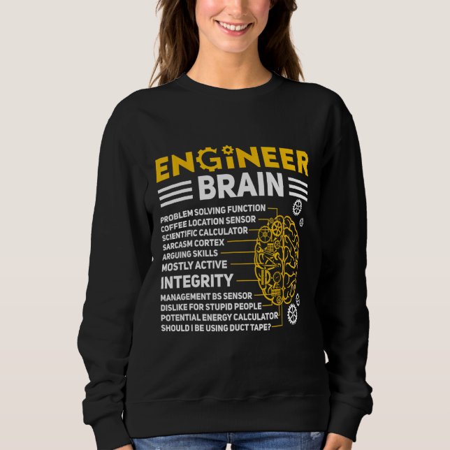 Engineers Brain industrial engineering Computer ci T Shirt (Framsida)