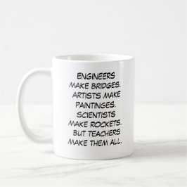 Engineers make bridges. artists make paintinges. kaffemugg