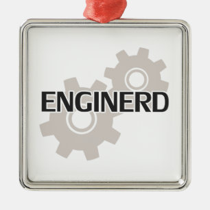 Enginerd ingenjörNerd Julgransprydnad Metall