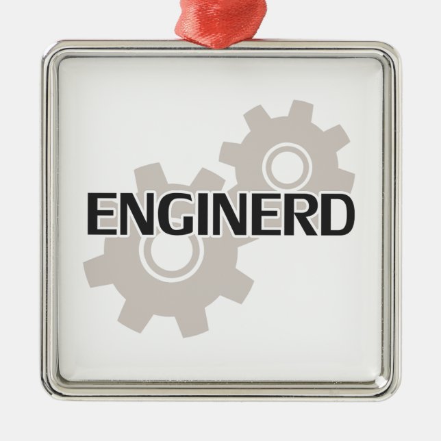 Enginerd ingenjörNerd Julgransprydnad Metall (Framsidan)