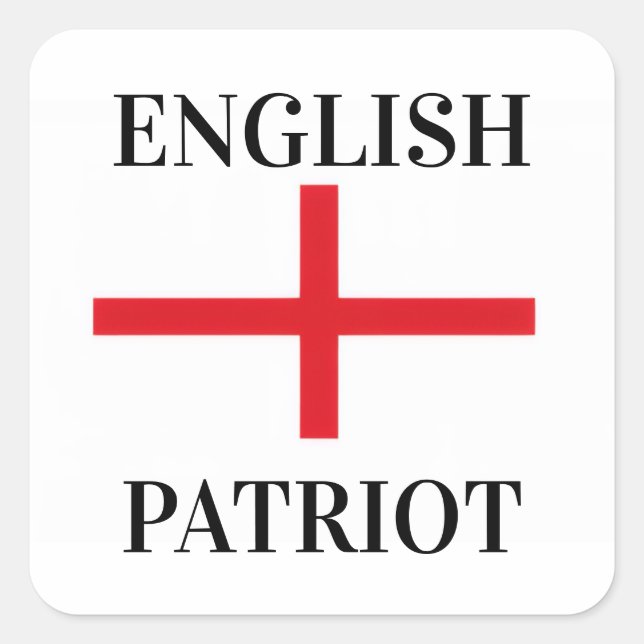 Engish Patriot Sticker Fyrkantigt Klistermärke (Framsida)