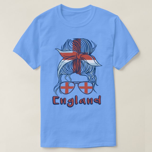 England 2022 Engelsk flicka i Vm Engli T Shirt (Design framsida)