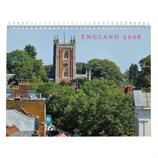 England 2026 Calendar Kalender (Omslag)