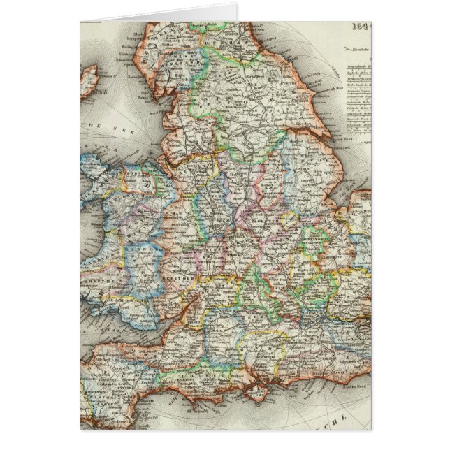 England 2 hälsningskort (Framsidan)