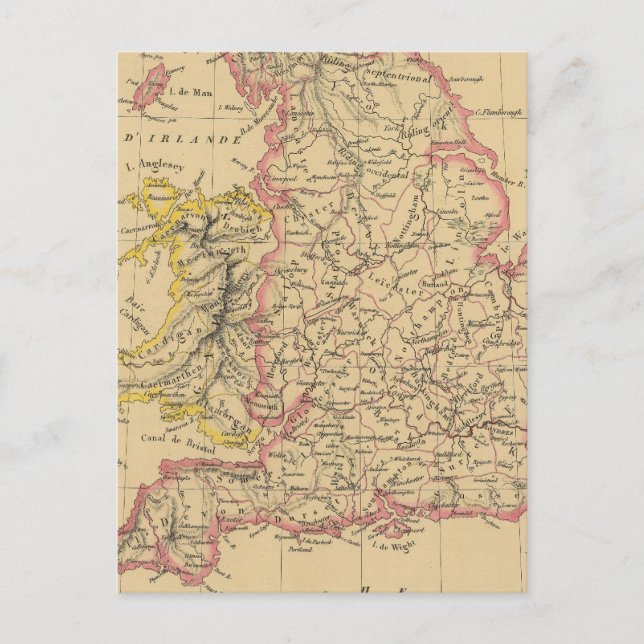 England 4 vykort (Framsida)