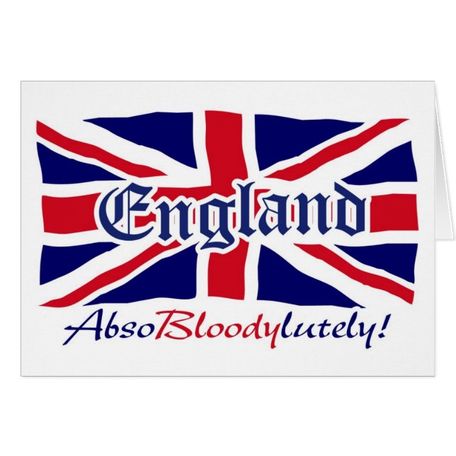 England Absobloodylutely 4 Hälsningskort (Framsidan Horizontal)