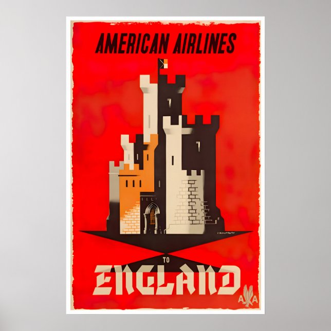 England Art engelsk slottstryck E McKnight Poster (Framsidan)