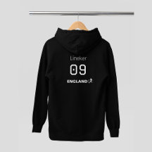 England Black White Back Print Custom Name