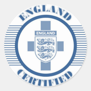 ENGLAND BLUE RUNT KLISTERMÄRKE