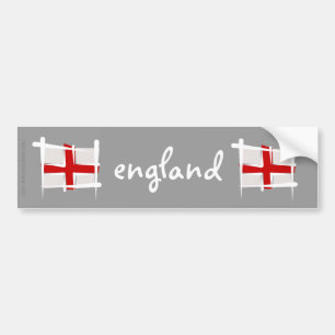 England borstar flagga bildekal