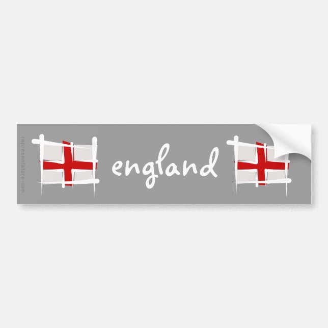 England borstar flagga bildekal (Framsidan)