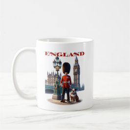 England Buckingham Palace Guard och Bulldog Kaffemugg