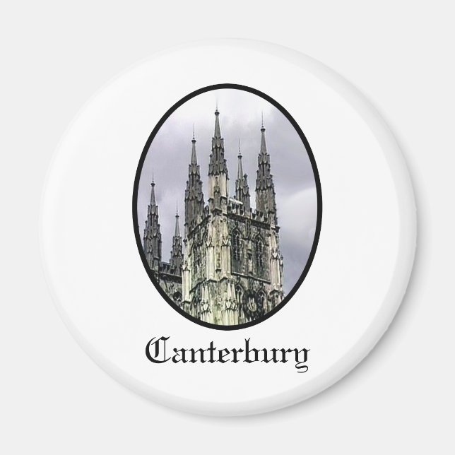 England Canterbury Church Spiral Black Gibney Magnet (Framsidan)