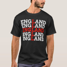 England Country Flag Name Football Soccer Fan T Shirt