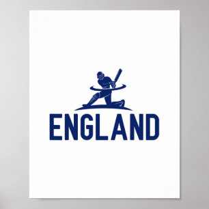 England Cricket-fan. Män Poster