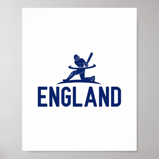 England Cricket-fan. Män  Poster (Framsidan)