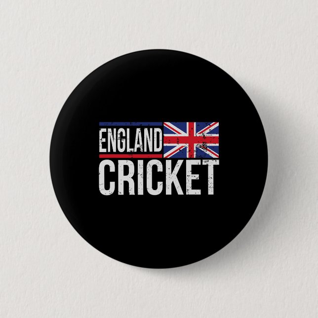 England Cricket Flag Jersey Match Turnering Uk Fa Knapp (Framsida)