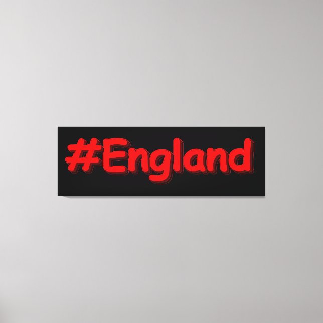 "#England" Cute Design. Köp nu Canvastryck (Framsida)