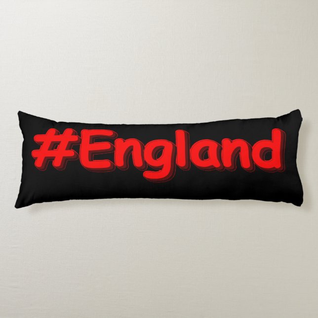 "#England" Cute Design. Köp nu Kroppskudde (Framsidan)