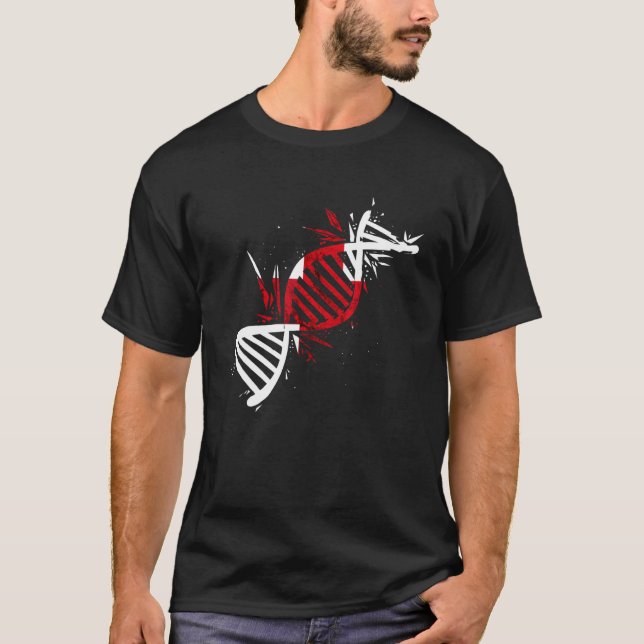 England DNA Molecule English Roots England Flagga  T Shirt (Framsida)