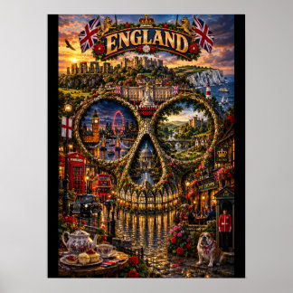 England Dödskalle Konsttryck | State of Mind Poster