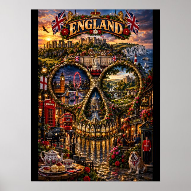 England Dödskalle Konsttryck | State of Mind Poster (Framsidan)