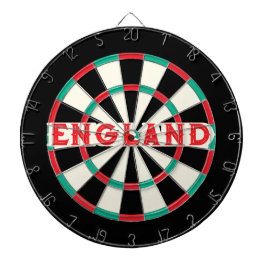 ENGLAND engelsk gammal klassisk design röd text Darttavla