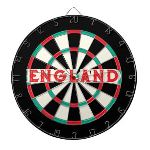 ENGLAND engelsk gammal klassisk design röd text Darttavla