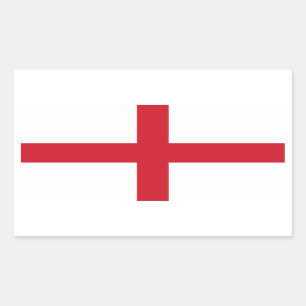 England/Engelska Flagga - Förenade kungariket Rektangulärt Klistermärke