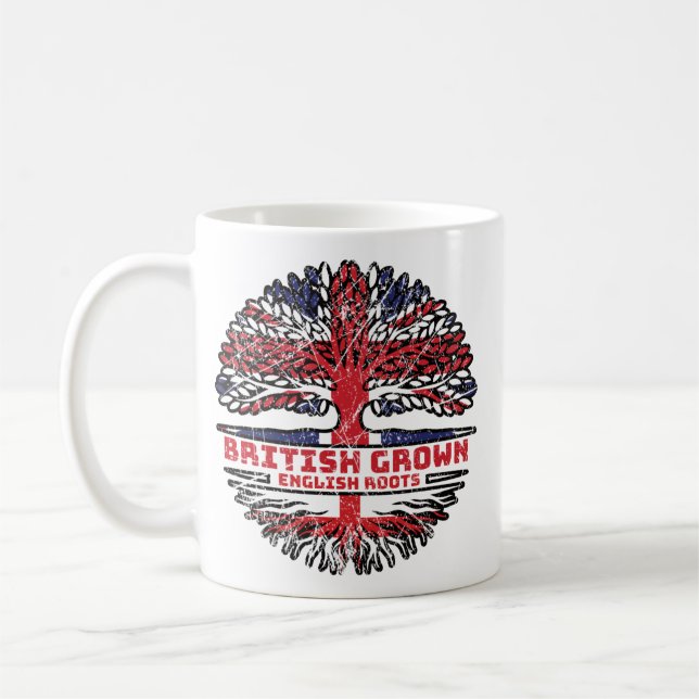 England English Förenade kungariket British Träd Kaffemugg (Vänster)
