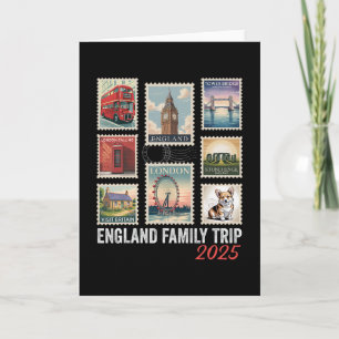 England Familjeresa 2025 Frimärke London Eye Kort
